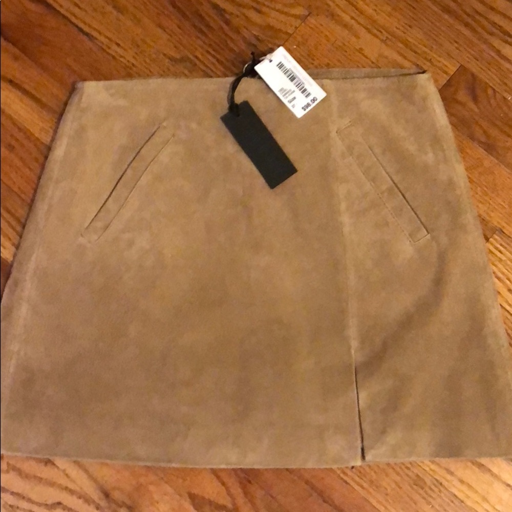 BLANK NYC camel skirt